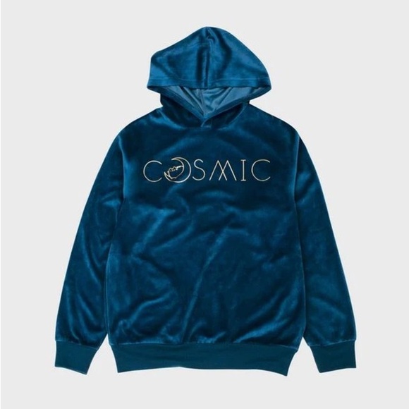 Pusheen Tops - Pusheen Cosmic Velour Hoodie NWT Blue Large Cat Top